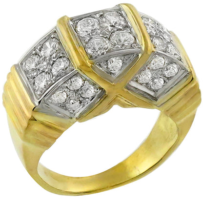 Estate 1.50ct Round Cut Diamond 14k Yellow Gold Ring