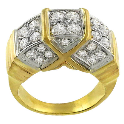 Estate 1.50ct Round Cut Diamond 14k Yellow Gold Ring