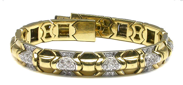 Estate 1.65ct Diamond Gold Bracelet