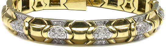 Estate 1.65ct Diamond Gold Bracelet