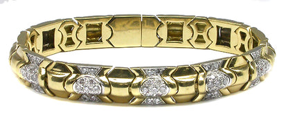 Estate 1.65ct Diamond Gold Bracelet