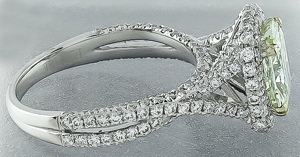 Estate 1.78ct Fancy Light Yellow Diamond Engagement Ring