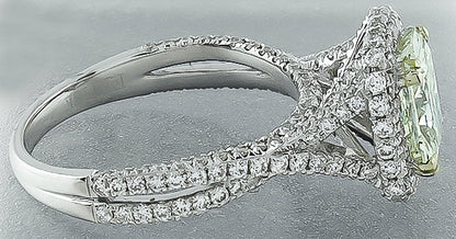 Estate 1.78ct Fancy Light Yellow Diamond Engagement Ring