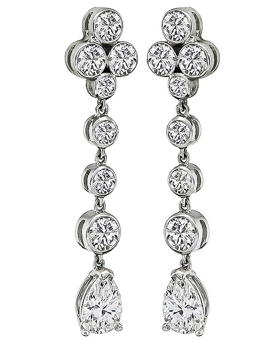 Estate 1.90ct Diamond Drop Earrings