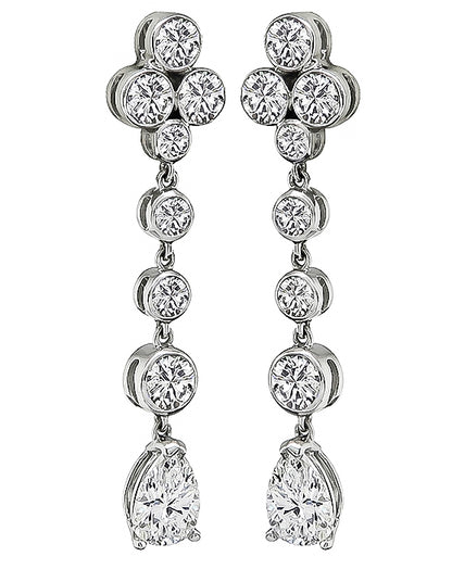Estate 1.90ct Diamond Drop Earrings