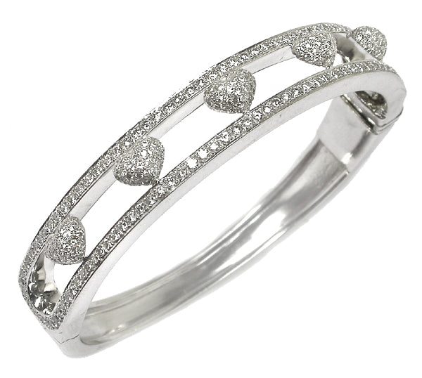 Estate 2.00ct Diamond  Gold Bangle