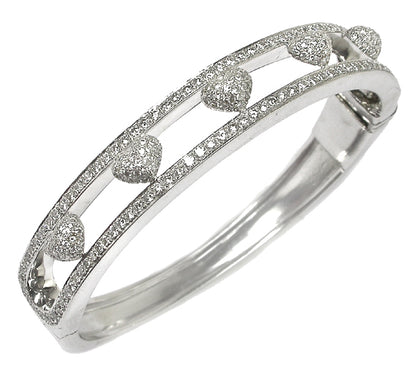 Estate 2.00ct Diamond  Gold Bangle