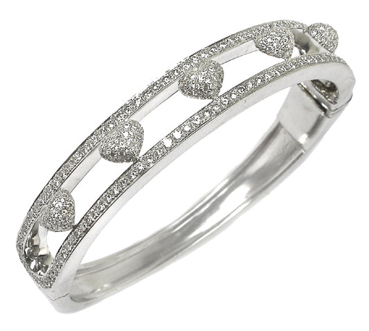 Estate 2.00ct Diamond  Gold Bangle