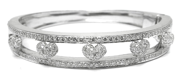 Estate 2.00ct Diamond  Gold Bangle