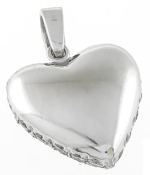 Estate 2.00ct Diamond Heart Pendant