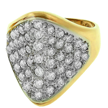 Estate 2.00ct Round Cut Diamond 14k Yellow Gold Ring
