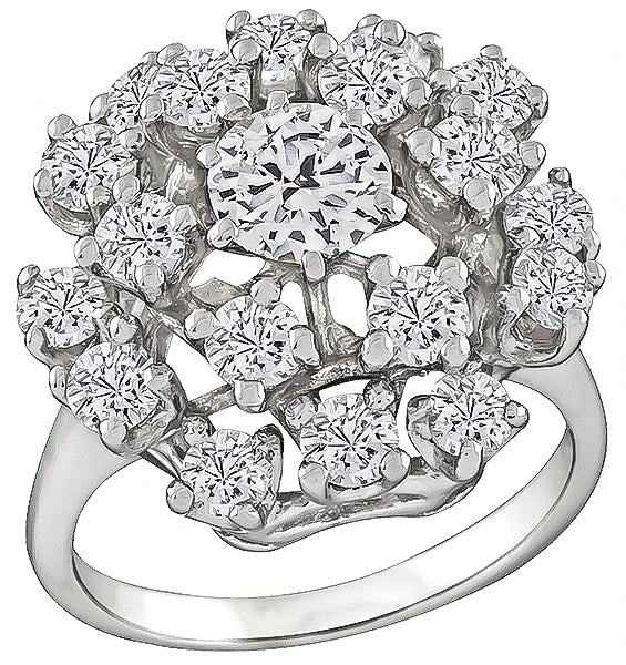 Estate 2.20ct Diamond Cocktail Ring