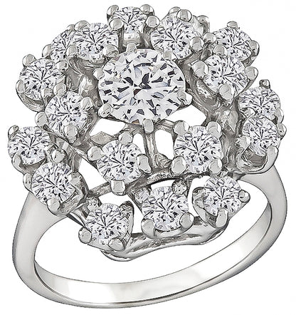 Estate 2.20ct Diamond Cocktail Ring