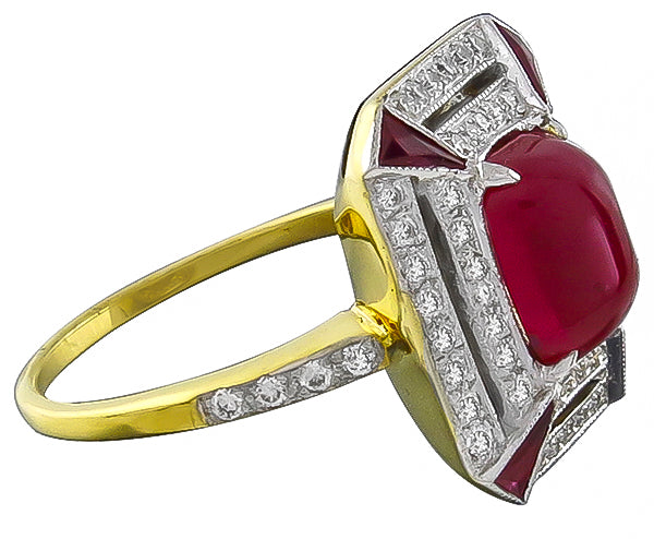 Estate 2.23ct Ruby 0.30ct Diamond Ring