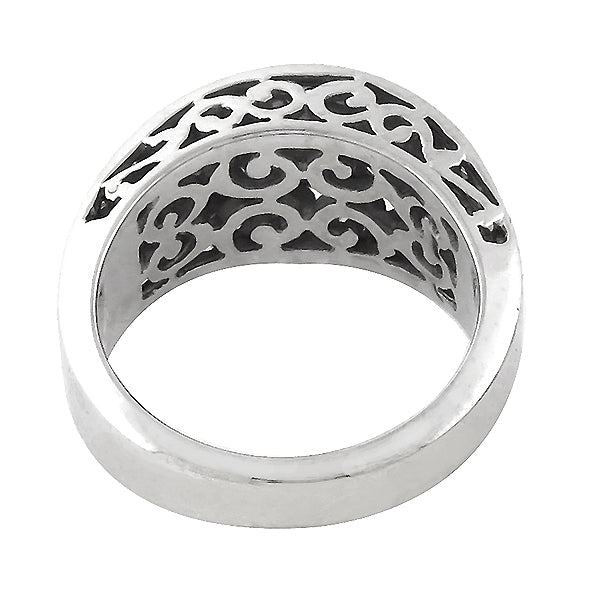 Estate 2.35ct Round & Princess Cut Diamond 18k White Gold Ring