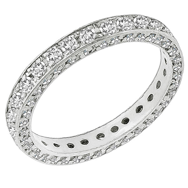Estate 2.40ct Round Brilliant Cut Diamond Eternity Platinum Wedding Band
