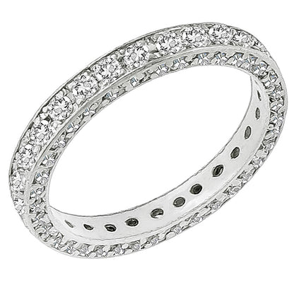 Estate 2.40ct Round Brilliant Cut Diamond Eternity Platinum Wedding Band