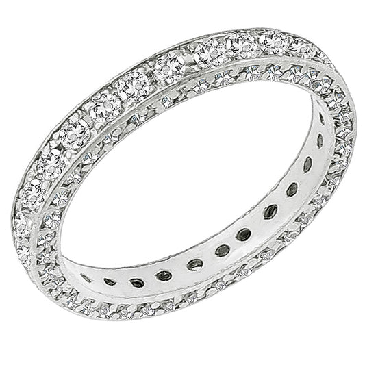 Estate 2.40ct Round Brilliant Cut Diamond Eternity Platinum Wedding Band
