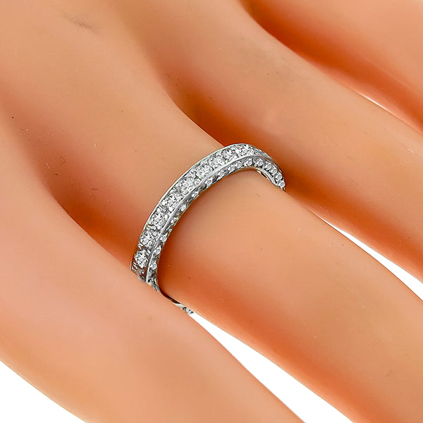 Estate 2.40ct Round Brilliant Cut Diamond Eternity Platinum Wedding Band