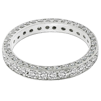 Estate 2.40ct Round Brilliant Cut Diamond Eternity Platinum Wedding Band