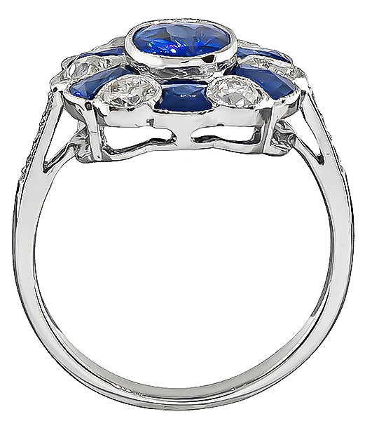 Estate 2.72ct Sapphire 0.69ct Diamond Ring