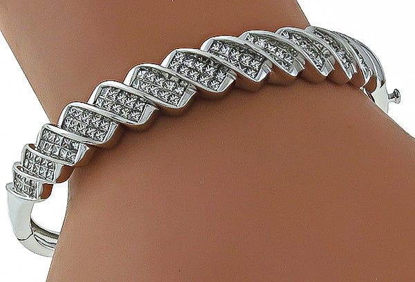 Estate 3.50ct Diamond Bangle