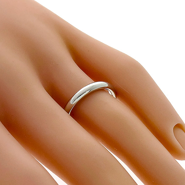 Estate 3mm 14k White Gold Wedding Band