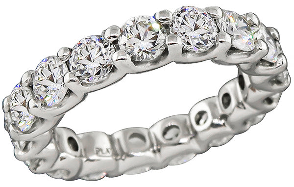 Estate 4.36ct Diamond Eternity Wedding Band