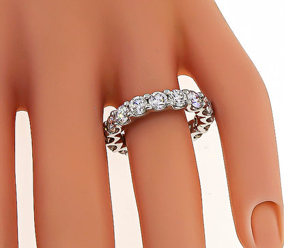 Estate 4.36ct Diamond Eternity Wedding Band