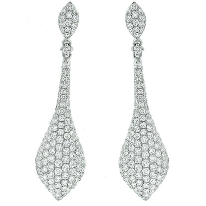 Estate 4.50ct Diamond Chandelier Earrings