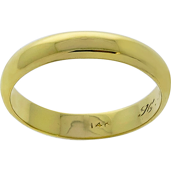 Estate 4.5mm 14k Yellow Gold Wedding Band