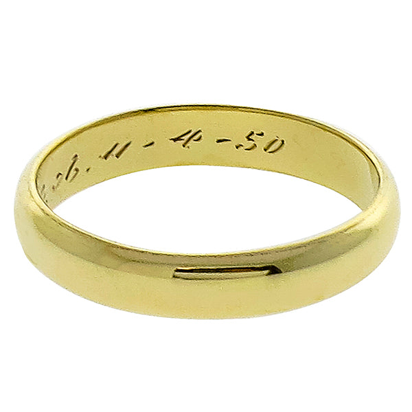 Estate 4.5mm 14k Yellow Gold Wedding Band