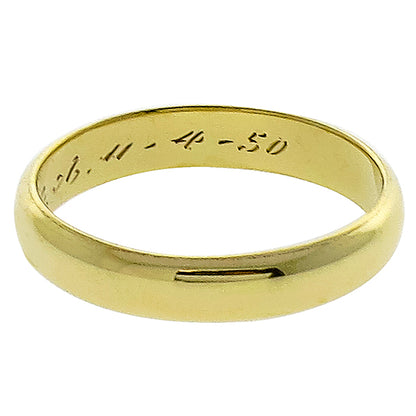 Estate 4.5mm 14k Yellow Gold Wedding Band