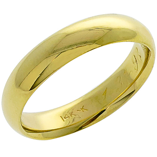 Estate 4mm 14k Yellow Gold Wedding Band