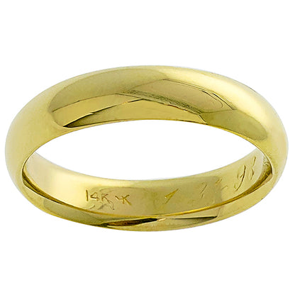 Estate 4mm 14k Yellow Gold Wedding Band
