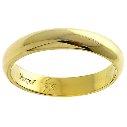 Estate 4mm 14k Yellow Gold Wedding Band