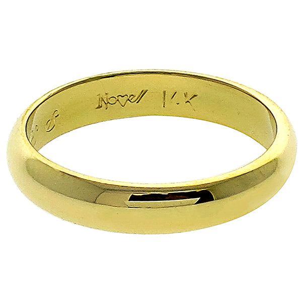 Estate 4mm 14k Yellow Gold Wedding Band