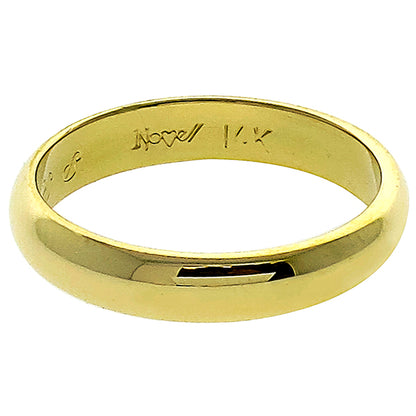 Estate 4mm 14k Yellow Gold Wedding Band