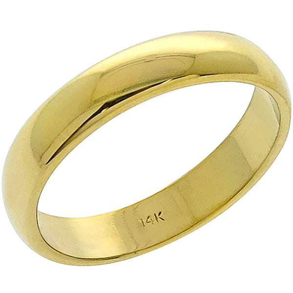 Estate 4mm 14k Yellow Gold Wedding Band