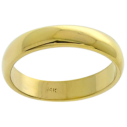 Estate 4mm 14k Yellow Gold Wedding Band
