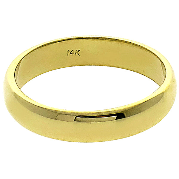 Estate 4mm 14k Yellow Gold Wedding Band