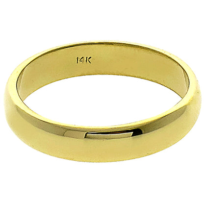 Estate 4mm 14k Yellow Gold Wedding Band