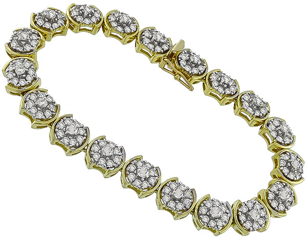 Estate 5.00ct Diamond Gold Bracelet