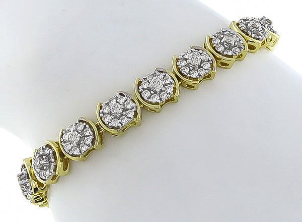 Estate 5.00ct Diamond Gold Bracelet