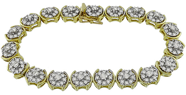 Estate 5.00ct Diamond Gold Bracelet