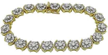 Estate 5.00ct Diamond Gold Bracelet