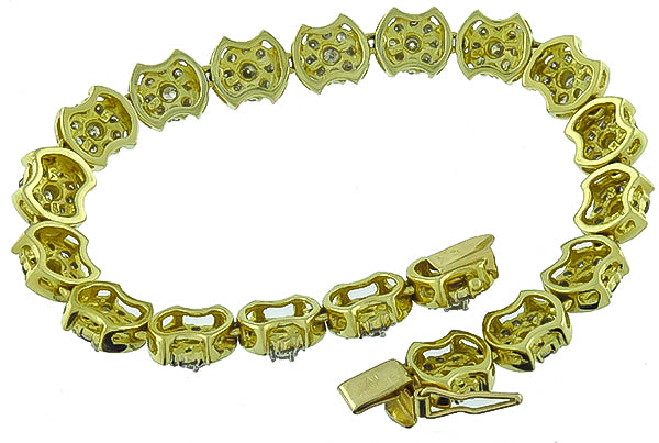 Estate 5.00ct Diamond Gold Bracelet