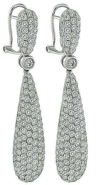 Estate 7.00ct Diamond Drop Earrings