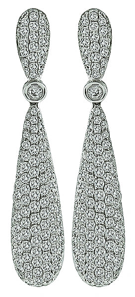 Estate 7.00ct Diamond Drop Earrings