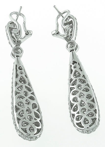 Estate 7.00ct Diamond Drop Earrings